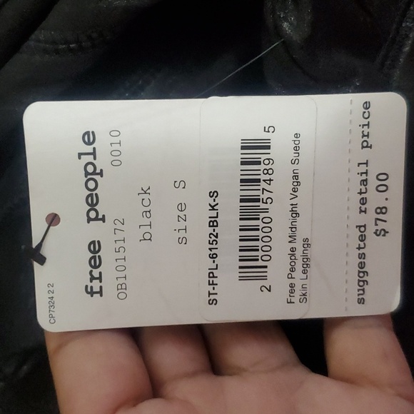 NWT Free People Faux Suede Pants Leggings Vegan Jegging Size S - Picture 9 of 13